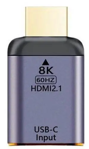 USB-C Type C Female Source to HDMI Sink HDTV Adapter 8K@60hz 4K@120hz for Tablet & Phone & Laptop USB-C Type C Female Source to HDMI Sink HDTV Adapter 8K@60hz 4K@120hz for Tablet & Phone & Laptop