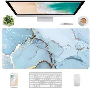 Atufsuat Extended Gaming Mouse Pad, XL Large Desk Pad 30 x 14 Inch, Big Computer Keyboard Mousepad, Waterproof Mouse Mat with Stitched Edges and Non-Slip Base for Women Office Gaming, Blue Marble Atufsuat Extended Gaming Mouse Pad, XL Large Desk Pad 30 x 14 Inch, Big Computer Keyboard Mousepad, Waterproof Mouse Mat with Stitched Edges and Non-Slip Base for Women Office Gaming, Blue Marble