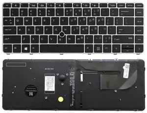 New Backlit Keyboard for HP EliteBook 840 G3 840 G4 745 G3 745 G4 848 G3, P/N 901042-001 903008-001 836308-001 6037B0126901 Silver Frame US Layout Laptop Keyboard (not with Pointer) New Backlit Keyboard for HP EliteBook 840 G3 840 G4 745 G3 745 G4 848 G3, P/N 901042-001 903008-001 836308-001 6037B0126901 Silver Frame US Layout Laptop Keyboard (not with Pointer)