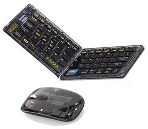 Foldable Keyboard and Mouse,Wireless Folding Bluetooth Keyboard and Mouse Combo,Ultra Slim,Rechargeable,Silent,Portable Travel Keyboard for Laptop,Tablet,Phone,Windows, iOS, Android,and macOS (Black) Foldable Keyboard and Mouse,Wireless Folding Bluetooth Keyboard and Mouse Combo,Ultra Slim,Rechargeable,Silent,Portable Travel Keyboard for Laptop,Tablet,Phone,Windows, iOS, Android,and macOS (Black)