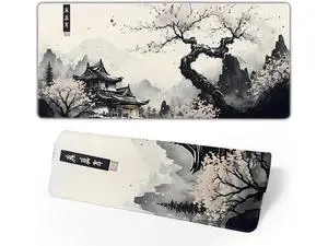 Japanese Mouse Pad, Large Japanese Desk Mat, XL Anime Gaming Keyboard Mat, Non-Slip Rubber Base, Big Extended Desk Protector for Home Office, 31.5x11.8 Japanese Mouse Pad, Large Japanese Desk Mat, XL Anime Gaming Keyboard Mat, Non-Slip Rubber Base, Big Extended Desk Protector for Home Office, 31.5x11.8