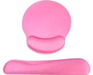 Keyboard Wrist Rest Pad Mouse Pad, Memory Foam, Rest Pads Sets for Comfortable Typing & Wrist Pain Relief, Anti-Slip Rubber Base (Rose Pink) Keyboard Wrist Rest Pad Mouse Pad, Memory Foam, Rest Pads Sets for Comfortable Typing & Wrist Pain Relief, Anti-Slip Rubber Base (Rose Pink)