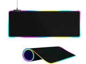 Large RGB Gaming Mouse Pad -15 Light Modes Touch Control Extended Soft Computer Keyboard Mat Non-Slip Rubber Base for Gamer Esports Pros 31.5X11.8 in Large RGB Gaming Mouse Pad -15 Light Modes Touch Control Extended Soft Computer Keyboard Mat Non-Slip Rubber Base for Gamer Esports Pros 31.5X11.8 in