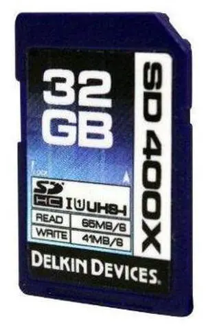 Delkin 32GB 400X SDHC UHS-I Memory Card (DDSD400-32GB) Delkin 32GB 400X SDHC UHS-I Memory Card (DDSD400-32GB)