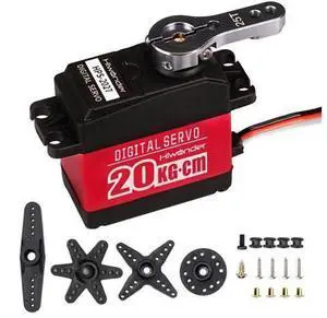 20KG RC Servo High Torque Servo Motors, Waterproof Full Metal Gear Steering Servo for 1/6 1/8 1/10 1/12 RC Car Robot DIY, Digital Servo with 25T Servo Horn, Control Angle 270° 20KG RC Servo High Torque Servo Motors, Waterproof Full Metal Gear Steering Servo for 1/6 1/8 1/10 1/12 RC Car Robot DIY, Digital Servo with 25T Servo Horn, Control Angle 270°