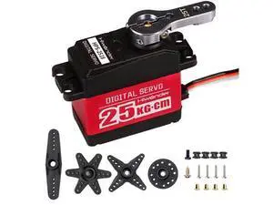 25KG Digital Servo Motor High Torque PWM Servo, Full Metal Gear Steering Servo for Robotic Arms and DIY Robot Making, Digital Servo with 25T Servo Horn, Control Angle 180° 25KG Digital Servo Motor High Torque PWM Servo, Full Metal Gear Steering Servo for Robotic Arms and DIY Robot Making, Digital Servo with 25T Servo Horn, Control Angle 180°