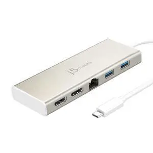 USB-C Mini Dock-Type C Hub with 2X HDMI, 2X USB 3.0, Ethernet, Power Delivery 2.0 (JCD381) USB-C Mini Dock-Type C Hub with 2X HDMI, 2X USB 3.0, Ethernet, Power Delivery 2.0 (JCD381)