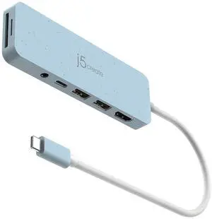 USB-C Multi-Port Hub with Power Delivery with 4K HDMI/2 USB-A 5Gbps/PD 100W Charging SD&Micro SD/3.5mm Audio | for MacBook Pro&Air/iPad Pro/iMac/Surface/XPS/Thinkpad/Galaxy/and More(JCD373EC) USB-C Multi-Port Hub with Power Delivery with 4K HDMI/2 USB-A 5Gbps/PD 100W Charging SD&Micro SD/3.5mm Audio | for MacBook Pro&Air/iPad Pro/iMac/Surface/XPS/Thinkpad/Galaxy/and More(JCD373EC)
