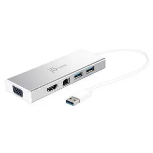 USB 3.0 Hub with HDMI, VGA, RJ45 Gigabit Ethernet, 2 USB 3.1 Type-A Ports - High Speed Data Transfer Adapter for Mac, Windows, Desktop PC - Supports Up to 2K Resolution (JUD380) USB 3.0 Hub with HDMI, VGA, RJ45 Gigabit Ethernet, 2 USB 3.1 Type-A Ports - High Speed Data Transfer Adapter for Mac, Windows, Desktop PC - Supports Up to 2K Resolution (JUD380)