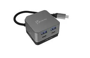 USB-C Hub 4K@144Hz HDMI with 100W Fast Charge and Flexible Ports- Supports Extended 4K Display for Windows and MacBook, Built-in Cable Management, USB-A x 2, USB-C x 2, HDMI (JCD361) USB-C Hub 4K@144Hz HDMI with 100W Fast Charge and Flexible Ports- Supports Extended 4K Display for Windows and MacBook, Built-in Cable Management, USB-A x 2, USB-C x 2, HDMI (JCD361)