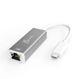 USB-C to 2.5G Ethernet Adapter, RJ45 LAN 2.5 Gigabit Network to USB Type C/Thunderbolt Converter, Compatible for MacBook Pro/Air, Tablets, Dell XPS, Surface Pro 7 (JCE145) USB-C to 2.5G Ethernet Adapter, RJ45 LAN 2.5 Gigabit Network to USB Type C/Thunderbolt Converter, Compatible for MacBook Pro/Air, Tablets, Dell XPS, Surface Pro 7 (JCE145)