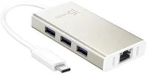 USB Type-C Hub Adapter with Gigabit Ethernet and 3X USB 3.0 Ports USB Type-C Hub Adapter with Gigabit Ethernet and 3X USB 3.0 Ports