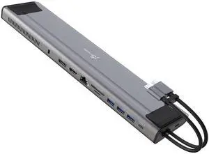 USB C Dual 4K 60Hz Display Docking Station (12-in-1), Built-in M.2 SSD Slot, HDMI, DisplayPort, 10Gbps USB-A, Card Reader, PD 100W, Ethernet, for 2021 MacBook Pro (JCD552) USB C Dual 4K 60Hz Display Docking Station (12-in-1), Built-in M.2 SSD Slot, HDMI, DisplayPort, 10Gbps USB-A, Card Reader, PD 100W, Ethernet, for 2021 MacBook Pro (JCD552)