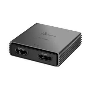 8K HDMI 2.1 2Way Splitter Mirror One HDMI Source to Two Displays | Supports 8K, 4K, 1440p | HDR10+/Dolby Vision/VRR/FreeSync/G-Sync Compatible | for Game Consoles, PC, Laptop (JDSH812) 8K HDMI 2.1 2Way Splitter Mirror One HDMI Source to Two Displays | Supports 8K, 4K, 1440p | HDR10+/Dolby Vision/VRR/FreeSync/G-Sync Compatible | for Game Consoles, PC, Laptop (JDSH812)