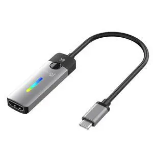USB Type C to HDMI Adapter (8K@60Hz, 4K@144Hz) with RGB LED Light for MacBook Pro, MacBook Air, iPad Pro, Samsung Galaxy, Surface Pro, Dell, HP (JCA157) USB Type C to HDMI Adapter (8K@60Hz, 4K@144Hz) with RGB LED Light for MacBook Pro, MacBook Air, iPad Pro, Samsung Galaxy, Surface Pro, Dell, HP (JCA157)