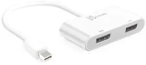 Mini DisplayPort to Dual DisplayPort Adapter Mini-DisplayPort (20 Pin) Male | Dual Female DisplayPort (20 Pin) | Compatible with Windows Devices (JDA146) Mini DisplayPort to Dual DisplayPort Adapter Mini-DisplayPort (20 Pin) Male | Dual Female DisplayPort (20 Pin) | Compatible with Windows Devices (JDA146)