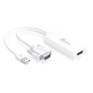 HDMI to VGA Adapter- 4K 1080p @ 60 Hz | 1.62 Gbps and 2.7 Gbps | Compatible with Apple iMac or MacBook, PC, HDTV, Projectors and More HDMI to VGA Adapter- 4K 1080p @ 60 Hz | 1.62 Gbps and 2.7 Gbps | Compatible with Apple iMac or MacBook, PC, HDTV, Projectors and More