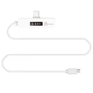 USB-C to USB-C 2.0 Right Angle Cable with Dynamic Power Meter (4ft) Support Power Delivery 2.0 with E-Marked IC Chip and OLED Display USB-C to USB-C 2.0 Right Angle Cable with Dynamic Power Meter (4ft) Support Power Delivery 2.0 with E-Marked IC Chip and OLED Display
