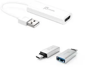 USB Type A to HDMI Display Adapter + USB C to USB Type-A Adapter (JUA195 + JUCX15X2) USB Type A to HDMI Display Adapter + USB C to USB Type-A Adapter (JUA195 + JUCX15X2)