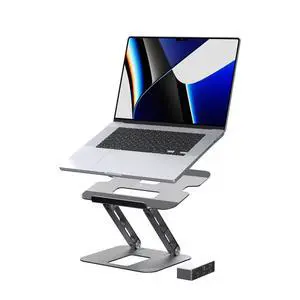 Laptop Stand with USB C 4K HDMI Display Hub - 2 USB A 5Gbps, PD 100W with USB-C 5Gbps | Aluminum Computer Riser for MacBook and Windows Notebook (JTS327) Laptop Stand with USB C 4K HDMI Display Hub - 2 USB A 5Gbps, PD 100W with USB-C 5Gbps | Aluminum Computer Riser for MacBook and Windows Notebook (JTS327)