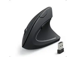 2.4G Wireless Vertical Ergonomic Optical Mouse For Work Multi-Device Connectivity 800 / 1200 /1600 DPI 5 Buttons for Laptop Desktop PC - Black 2.4G Wireless Vertical Ergonomic Optical Mouse For Work Multi-Device Connectivity 800 / 1200 /1600 DPI 5 Buttons for Laptop Desktop PC - Black
