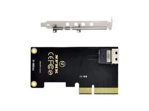 Vszerda PCI-E 4X to U.2 U2 Kit SFF-8639 to SFF-8654 Slimline SAS NVME PCIe SSD Adapter for Mainboard Vszerda PCI-E 4X to U.2 U2 Kit SFF-8639 to SFF-8654 Slimline SAS NVME PCIe SSD Adapter for Mainboard