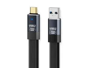 Vszerda USB3.1 Type-A Male Host to Type-C Male 10Gbps Flat Slim FPC USB-C Data Power Cable 5V3A Compatible with Laptop Phone Disk (100cm) Vszerda USB3.1 Type-A Male Host to Type-C Male 10Gbps Flat Slim FPC USB-C Data Power Cable 5V3A Compatible with Laptop Phone Disk (100cm)