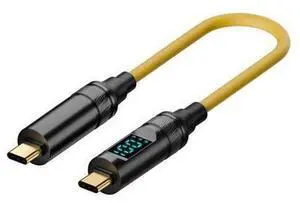 Vszerda USB-C to USB C 100W 20Gbps Power & Data Cable with Smart LED Display 8K Type-C Male to Male for Laptop Disk Phone 200cm Vszerda USB-C to USB C 100W 20Gbps Power & Data Cable with Smart LED Display 8K Type-C Male to Male for Laptop Disk Phone 200cm