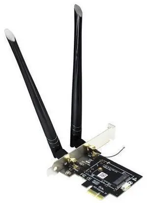 Vszerda WA01 M.2 E Key to PCIe X1 WiFi Bluetooth Adapter for M.2 WiFi 4/5/6/6e/7/Coral TPU Module, with 6-dBi SMA Antenna Kits Vszerda WA01 M.2 E Key to PCIe X1 WiFi Bluetooth Adapter for M.2 WiFi 4/5/6/6e/7/Coral TPU Module, with 6-dBi SMA Antenna Kits
