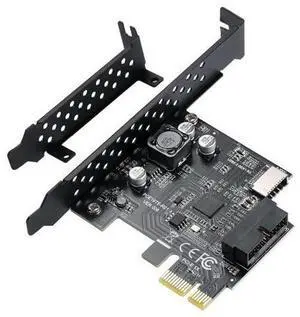 BEYIMEI PCI-E 1X to USB 3.2 GEN1 5Gbps 20pin Front Panel Header (to Type-c Front Panel Header) + USB 3.0 19Pin Socket Expansion Card,Type-E Internal 20-pin Front Panel Connector Riser Card BEYIMEI PCI-E 1X to USB 3.2 GEN1 5Gbps 20pin Front Panel Header (to Type-c Front Panel Header) + USB 3.0 19Pin Socket Expansion Card,Type-E Internal 20-pin Front Panel Connector Riser Card