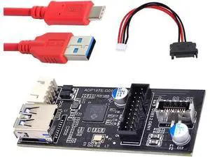 Type-C USB-C & 19/20Pin Header Splitter to USB 3.0 20Pin & Type-E Dual Ports Female PCBA Type Adapter HUB 5Gbps Type-C USB-C & 19/20Pin Header Splitter to USB 3.0 20Pin & Type-E Dual Ports Female PCBA Type Adapter HUB 5Gbps