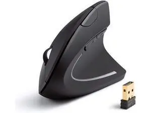 2.4G Wireless Vertical Ergonomic Optical Mouse for Work, Multi-Device Connectivity, 800/1200 /1600 DPI, 5 Buttons for Laptop, Desktop, PC - Black 2.4G Wireless Vertical Ergonomic Optical Mouse for Work, Multi-Device Connectivity, 800/1200 /1600 DPI, 5 Buttons for Laptop, Desktop, PC - Black