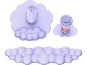 Cloud Mouse Pad with Wrist Rest Cloud Keyboard Wrist Rest Mouse Pad Wrist Support Ergonomic Keyboard Mouse Wrist Support (Purple) Cloud Mouse Pad with Wrist Rest Cloud Keyboard Wrist Rest Mouse Pad Wrist Support Ergonomic Keyboard Mouse Wrist Support (Purple)