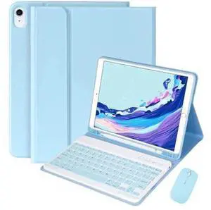 iPad 10.2 Keyboard Case with Mouse, Case for iPad 9th Gen 2021/8th 2020/7th 2019/iPad Air 3/iPad Pro 10.5 with Keyboard and Mouse, Detachable Magnetic Keyboard Cover with Pencil Holder (Sky Blue) iPad 10.2 Keyboard Case with Mouse, Case for iPad 9th Gen 2021/8th 2020/7th 2019/iPad Air 3/iPad Pro 10.5 with Keyboard and Mouse, Detachable Magnetic Keyboard Cover with Pencil Holder (Sky Blue)