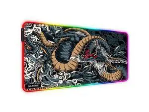 JIANG100 RGB Dragon LED Gaming Mouse Pad, Large Light Up PC Mousepad, Long Glowing Computer Laptop and Keyboard Mat for Desk JIANG100 RGB Dragon LED Gaming Mouse Pad, Large Light Up PC Mousepad, Long Glowing Computer Laptop and Keyboard Mat for Desk