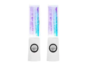 2PCS LED Light Speakers Dancing Water Music Fountain Light for PC Laptop for Phone Portable Desk Stereo Speaker White 2PCS LED Light Speakers Dancing Water Music Fountain Light for PC Laptop for Phone Portable Desk Stereo Speaker White