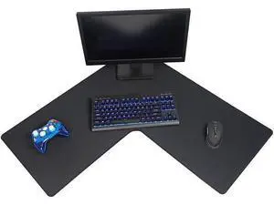 LPadds L Shaped Mouse Pad - Large, 3mm thickness, Stitched Edges, Water Resistant - Corner Mouse Mat for L Shaped Desk, Corner Desk and Gaming Setup LPadds L Shaped Mouse Pad - Large, 3mm thickness, Stitched Edges, Water Resistant - Corner Mouse Mat for L Shaped Desk, Corner Desk and Gaming Setup