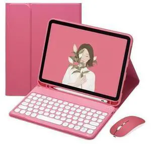 PboyiqiS Keyboard Case for iPad 9th/ 8th/ 7th Generation,iPad 10.2'' Keyboard with Mouse Cute Round Key Detachable Case with Pencil Holder (New Pink) PboyiqiS Keyboard Case for iPad 9th/ 8th/ 7th Generation,iPad 10.2'' Keyboard with Mouse Cute Round Key Detachable Case with Pencil Holder (New Pink)