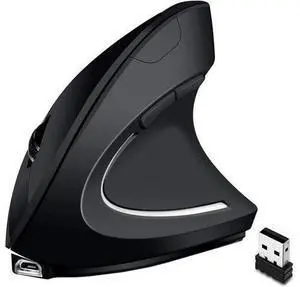 Rechargeable Wireless Vertical Mouse, 2.4G Wireless Ergonomic Optical Mouse with 3 Adjustable 800/1200 /1600 DPI, Suitable for Big Hands Rechargeable Wireless Vertical Mouse, 2.4G Wireless Ergonomic Optical Mouse with 3 Adjustable 800/1200 /1600 DPI, Suitable for Big Hands