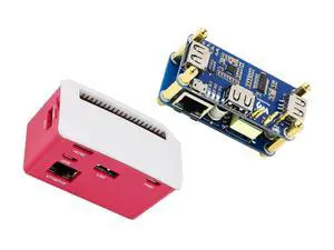 PoE Ethernet USB HUB HAT with Box ABX Case for Raspberry Pi Zero/Zerow/2, with 1 RJ45 10/100M Ethernet Port, 3 USB Ports Compatible with USB2.0/1.1, 802.3af-Compliant PoE Ethernet USB HUB HAT with Box ABX Case for Raspberry Pi Zero/Zerow/2, with 1 RJ45 10/100M Ethernet Port, 3 USB Ports Compatible with USB2.0/1.1, 802.3af-Compliant