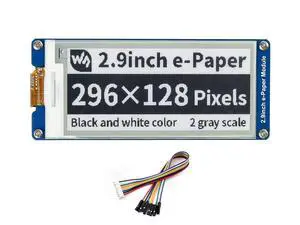 2.9inch e-Paper Display Module, 296x128 Resolution 3.3V/5V Two-Color epaper Display E-Ink Screen Module SPI Interface Compatible with Raspberry Pi/Arduino/Jetson Nano,Support Partial Refresh 2.9inch e-Paper Display Module, 296x128 Resolution 3.3V/5V Two-Color epaper Display E-Ink Screen Module SPI Interface Compatible with Raspberry Pi/Arduino/Jetson Nano,Support Partial Refresh