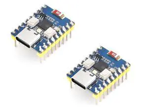2 PCS ESP32-C3 Mini Development Board with Pre-Soldered Header with 2.4GHz Wi-Fi,Bluetooth 5 Support,Based on ESP32-C3FN4 Single-core Processor,160MHz Running Frequency, USB Type-C Port 2 PCS ESP32-C3 Mini Development Board with Pre-Soldered Header with 2.4GHz Wi-Fi,Bluetooth 5 Support,Based on ESP32-C3FN4 Single-core Processor,160MHz Running Frequency, USB Type-C Port