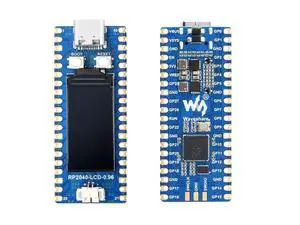 RP2040-LCD-0.96 Mini Board High-Performance Pico-Like MCU Board Based on Raspberry Pi Microcontroller RP2040,Onboard 0.96 inch LCD,USB-C Connector,Low-Cost, Support C/C++,MicroPython RP2040-LCD-0.96 Mini Board High-Performance Pico-Like MCU Board Based on Raspberry Pi Microcontroller RP2040,Onboard 0.96 inch LCD,USB-C Connector,Low-Cost, Support C/C++,MicroPython
