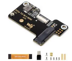 PCIe to M.2 Mini Adapter Board for Raspberry Pi 5,PCIe to M.2 Adapter Support M.2 NVMe SSD 2230 2242,Supports Gen2 and Gen3 Modes PCIe to M.2 Mini Adapter Board for Raspberry Pi 5,PCIe to M.2 Adapter Support M.2 NVMe SSD 2230 2242,Supports Gen2 and Gen3 Modes