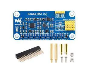 Sense HAT (C) for Raspberry Pi 4/3 B+/3 B/2 B/B+/3 A+/A+/Zero/Zero W Onboard Multi Powerful Sensors Supports External Sensor with 40PIN GPIO Extension Header and I2C Interface Sense HAT (C) for Raspberry Pi 4/3 B+/3 B/2 B/B+/3 A+/A+/Zero/Zero W Onboard Multi Powerful Sensors Supports External Sensor with 40PIN GPIO Extension Header and I2C Interface