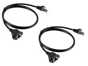 2 Pack RJ45 CAT.5e Ethernet Extension Cable 1 Meter1000Mbps Transfer Speed Ethernet Cable,8P8C RJ45 Connector,Black 2 Pack RJ45 CAT.5e Ethernet Extension Cable 1 Meter1000Mbps Transfer Speed Ethernet Cable,8P8C RJ45 Connector,Black