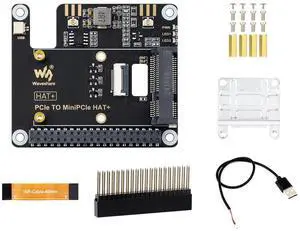 PCIe to MiniPCIe Adapter for Raspberry Pi 5Compatible with Various MiniPCIe Wireless NIC and AI Modules,Supports USB Bluetooth Connection PCIe to MiniPCIe Adapter for Raspberry Pi 5Compatible with Various MiniPCIe Wireless NIC and AI Modules,Supports USB Bluetooth Connection