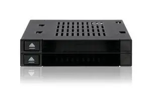 Dual 2 Bay 2.5 SSD & HDD Dock Tool-Less Hot-Swap SATA / SAS Mobile Rack Enclosure for 3.5 Bay - flexiDOCK MB522SP-B Dual 2 Bay 2.5 SSD & HDD Dock Tool-Less Hot-Swap SATA / SAS Mobile Rack Enclosure for 3.5 Bay - flexiDOCK MB522SP-B