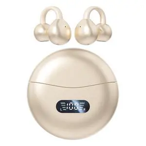 Clip-on Earbuds,Open Ear Earbuds Wireless Bluetooth 5.4, Lightweight Open Ear Headphones with C-Shaped Bridge,Slim Hook,60H Battery,Waterproof,for Glasses Wearers and Workouts (Off White) Clip-on Earbuds,Open Ear Earbuds Wireless Bluetooth 5.4, Lightweight Open Ear Headphones with C-Shaped Bridge,Slim Hook,60H Battery,Waterproof,for Glasses Wearers and Workouts (Off White)