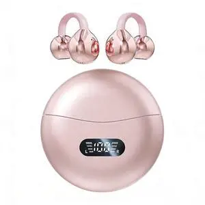 Clip-on Earbuds,Open Ear Earbuds Wireless Bluetooth 5.4, Lightweight Open Ear Headphones with C-Shaped Bridge,Slim Hook,60H Battery,Waterproof,for Glasses Wearers and Workouts (Rose Gold) Clip-on Earbuds,Open Ear Earbuds Wireless Bluetooth 5.4, Lightweight Open Ear Headphones with C-Shaped Bridge,Slim Hook,60H Battery,Waterproof,for Glasses Wearers and Workouts (Rose Gold)